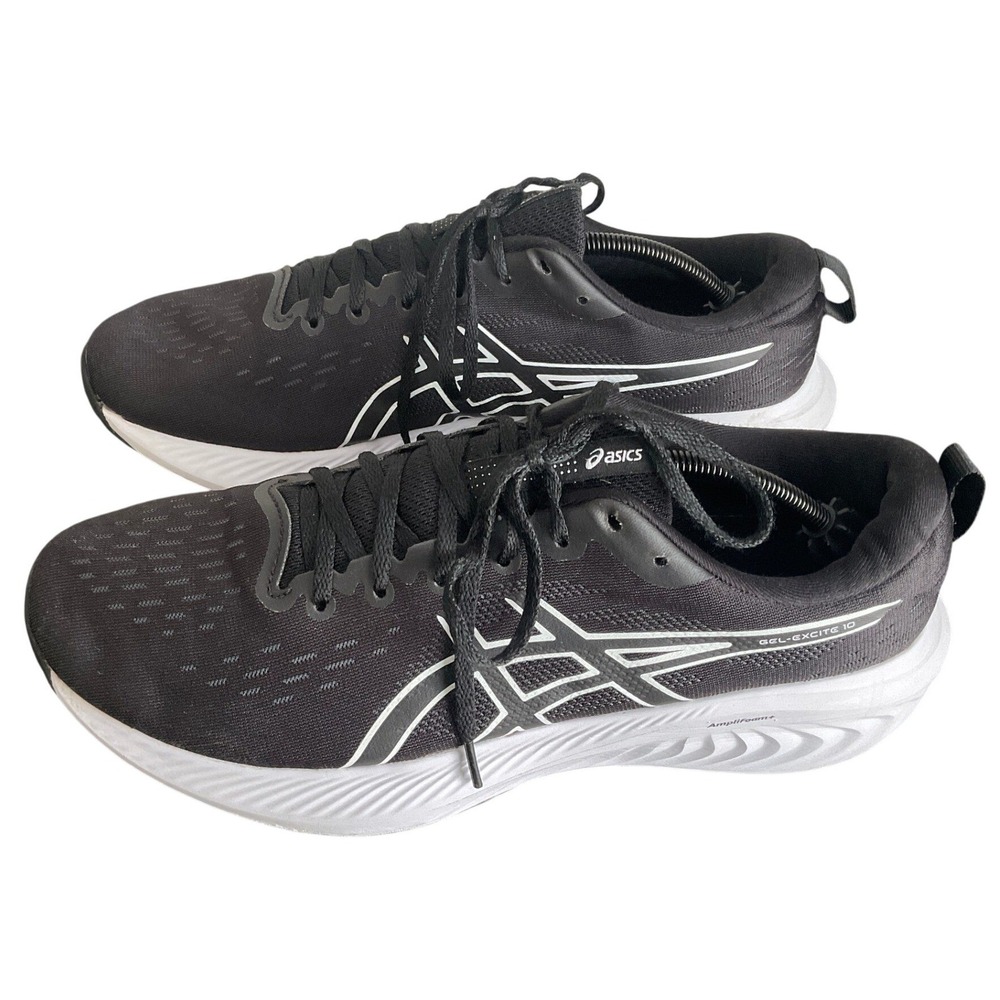 ASICS Gel-Excite 10 Mens Running Shoes Black White 1011B600 Size 12 Low Top